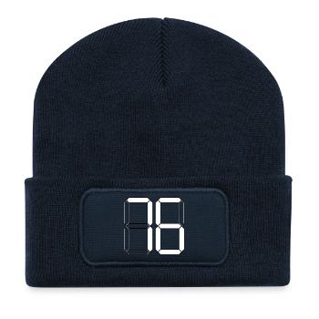 NUMBER 76 Seventy-Six Gift Digital - Recycled Patch Beanie - french navy - Front