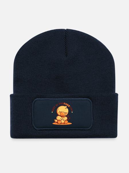Der Rest ist Producktiv - Recycelte Patch Beanie - French Navy