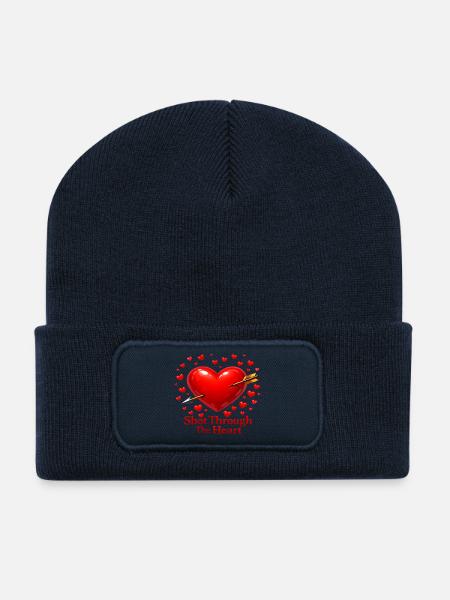 Heart with Arrow - Recycled Patch Beanie - french navy
