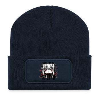 Blutrote Augenjägerin Manga - Recycelte Patch Beanie - French Navy - Vorne