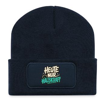 HEUTE NUR HALBKRAFT - Recycelte Patch Beanie - French Navy - Vorne