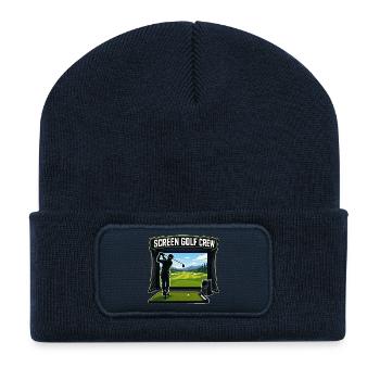 ÉQUIPE DE GOLF ÉCRAN - Beanie recyclé à patch - bleu marine - Devant