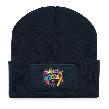 Schulkind 2026 - Recycelte Patch Beanie - French Navy - Vorne