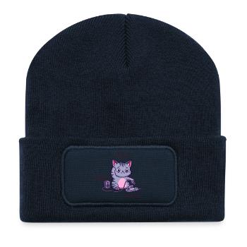 Ich ignoriere dich nicht, ich ziehe den Stecker aus - Recycelte Patch Beanie - French Navy - Vorne