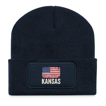 USA Kansas - Recycled Patch Beanie - french navy - Front