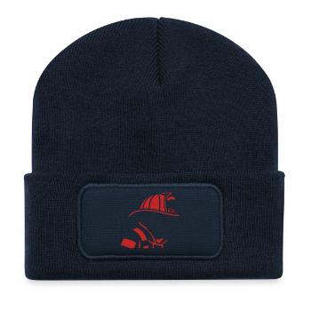 Firefighter Dog Profile Icon - Recycled Patch Beanie - french navy - Front