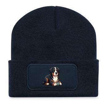 Berner Sennenhund Sennenhunde Sennen Besitzer - Recycelte Patch Beanie - French Navy - Vorne