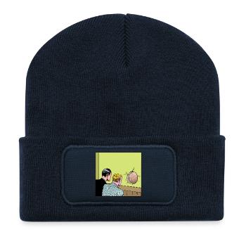 Loch in der Wand - Recycelte Patch Beanie - French Navy - Vorne