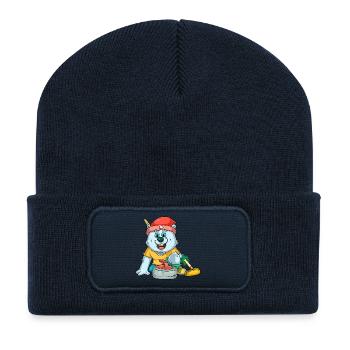 Eisbären Curling - Recycelte Patch Beanie - French Navy - Vorne