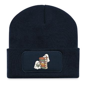 Büchergeister - Recycelte Patch Beanie - French Navy - Vorne