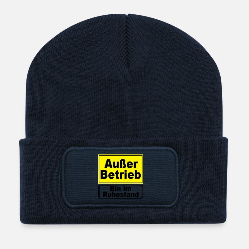 Rente Rentner Außer Betrieb,Ruhestand(25) - Recycelte Patch Beanie - French Navy