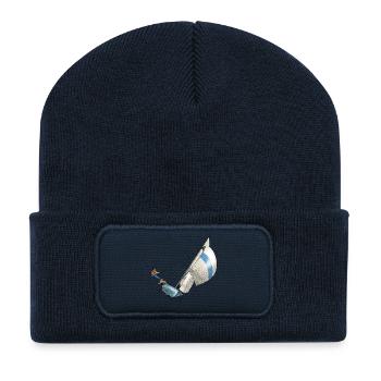 sailing - Beanie recyclé à patch - bleu marine - Devant