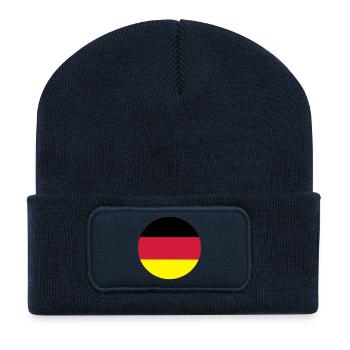 Deutschland - Recycelte Patch Beanie - French Navy - Vorne
