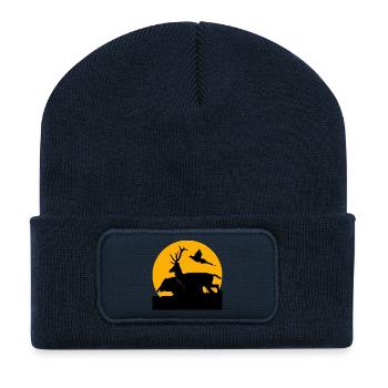 Customizable t-shirt with your text - Recycled Patch Beanie - french navy - Front