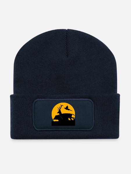 Customizable t-shirt with your text - Recycled Patch Beanie - french navy