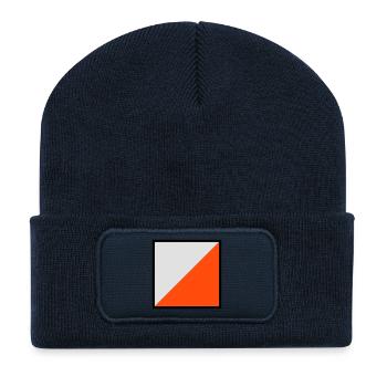 Orientierung Bildschirm - Recycelte Patch Beanie - French Navy - Vorne