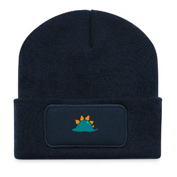 Stegosaurus - Recycled Patch Beanie - french navy - Front