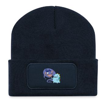 derpy Dragons - Recycelte Patch Beanie - French Navy - Vorne