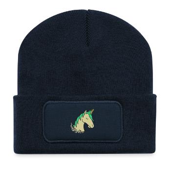 Uni-Mais - Recycelte Patch Beanie - French Navy - Vorne