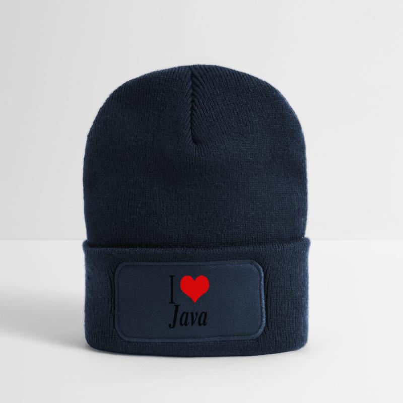 J'adore Java Beanie recyclé à patch
