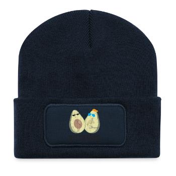 Frucht / Früchte: Avocado - Avocabros - BFF - Recycelte Patch Beanie - French Navy - Vorne