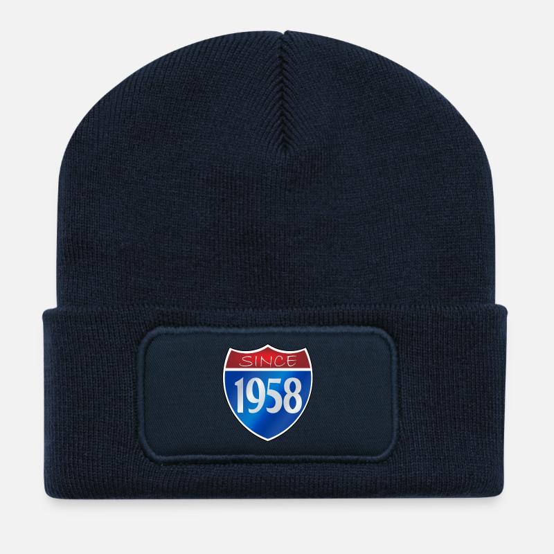 Since 1958 - Recycled Patch Beanie - french navy