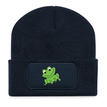 23 vient - Beanie recyclé à patch - bleu marine - Devant