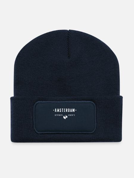 Amsterdam - Recycelte Patch Beanie - French Navy