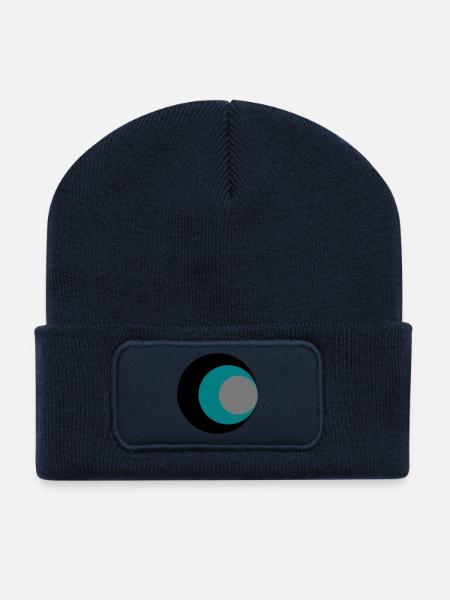 cercles - Beanie recyclé à patch - bleu marine