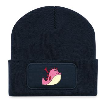 Lustig Drache Monster Halloween Geschenk Horror - Recycelte Patch Beanie - French Navy - Vorne