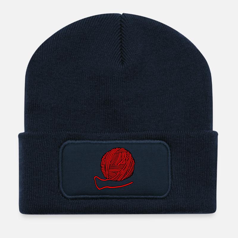 Wolle - Recycelte Patch Beanie - French Navy