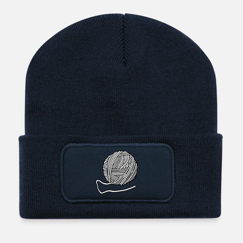 Wolle - Recycelte Patch Beanie - French Navy