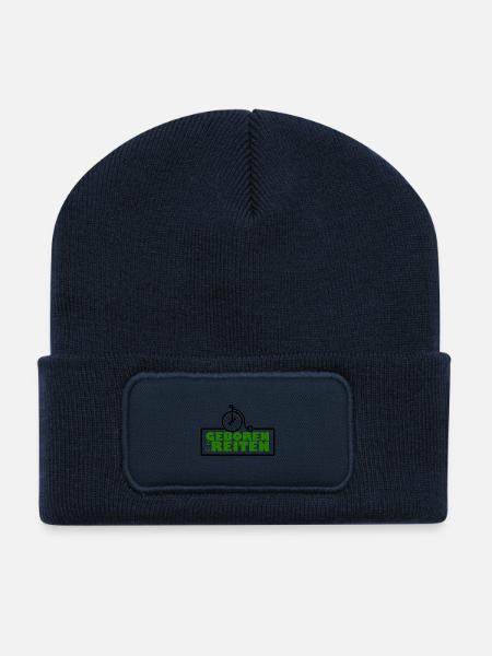 Geboren zu reiten - Recycelte Patch Beanie - French Navy