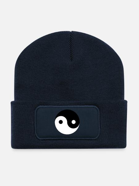Yin Yang - Recycelte Patch Beanie - French Navy
