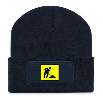 bauen handwerker mechaniker baustelle maurer176 - Recycelte Patch Beanie - French Navy - Vorne