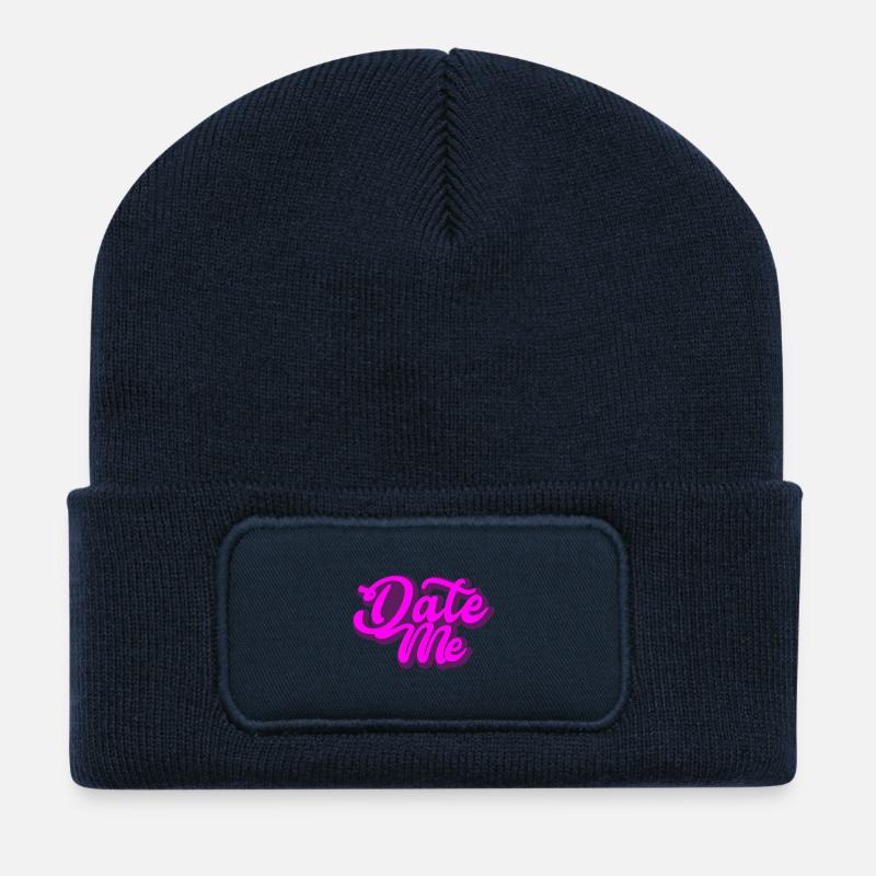 Date Me | Geschenk - Recycelte Patch Beanie - French Navy