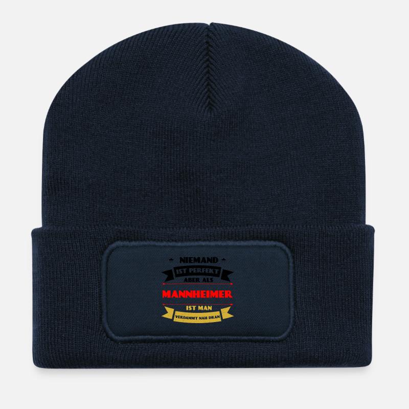 Perfekter Mannheimer - Mannheim Deutschland Pfalz - Recycelte Patch Beanie - French Navy