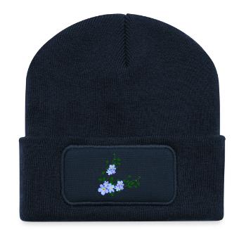 Vergiss mich nicht - Recycelte Patch Beanie - French Navy - Vorne