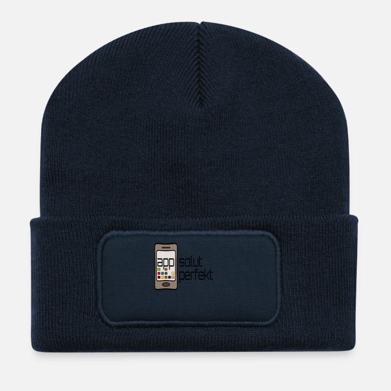 (app)solut perfekt - Recycelte Patch Beanie - French Navy