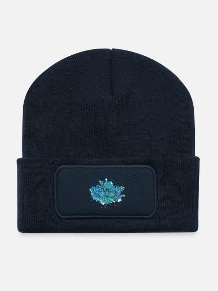Lotus Triangle - Recycelte Patch Beanie - French Navy