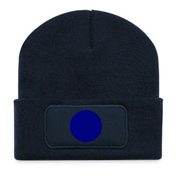 Blue circle - Recycled Patch Beanie - french navy - Front