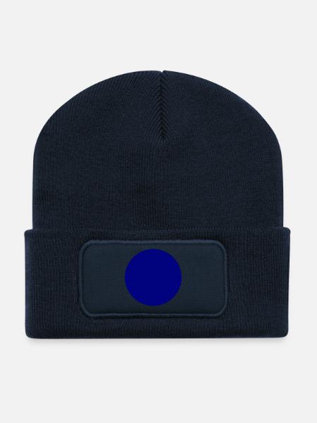 Blau Kreis - Recycelte Patch Beanie - French Navy