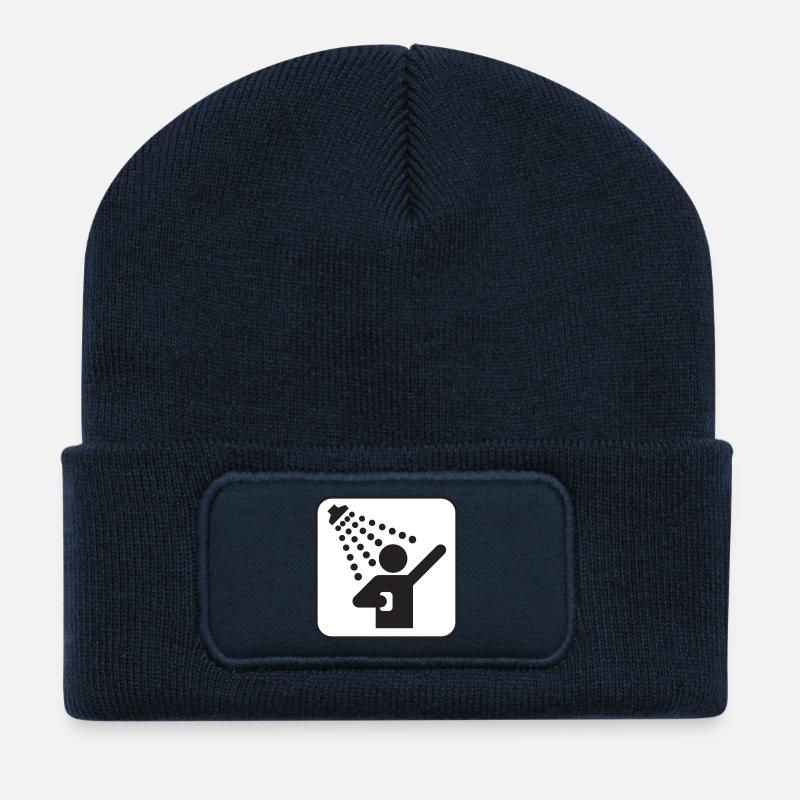have a shower - Recycled Patch Beanie - french navy
