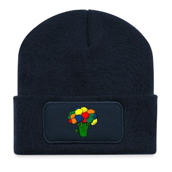 broccoli brokkoli veggie gemuese vegetables13 - Recycelte Patch Beanie - French Navy - Vorne