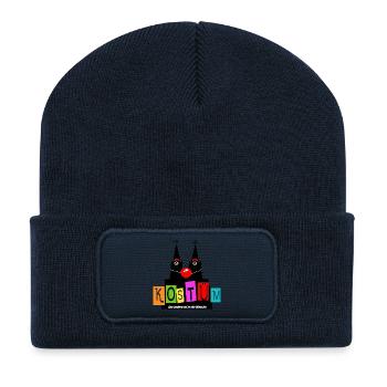 Kölsch Köln Kölle Dom Rhing Karneval Kostüm Alaaf - Recycelte Patch Beanie - French Navy - Vorne