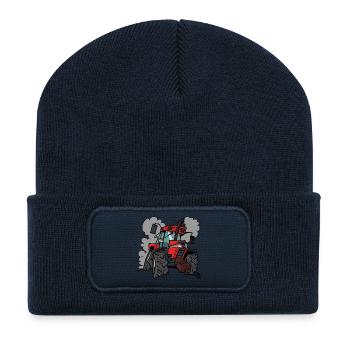 Fall 5120 - Recycelte Patch Beanie - French Navy - Vorne