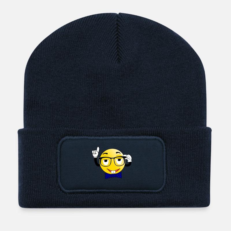 Smiley - Recycelte Patch Beanie - French Navy