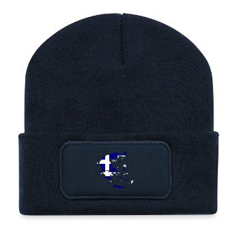 Grèce - Beanie recyclé à patch - bleu marine - Devant