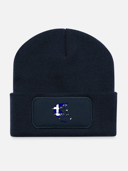 Griechenland - Recycelte Patch Beanie - French Navy