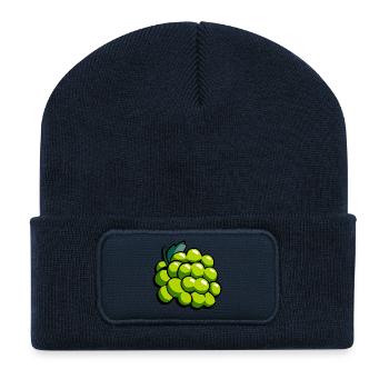 Cépages - Beanie recyclé à patch - bleu marine - Devant